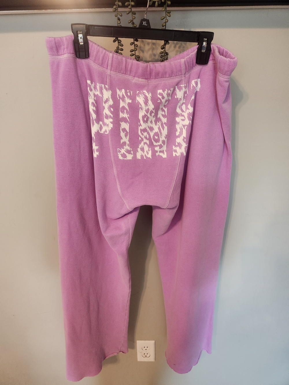 PINK Victoria's Secret Lavender Y2K Wide Leg Sweatpants, Womens, Oversized Large - Picture 4 of 7